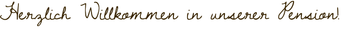 Herzlich Willkommen in unserer Pension!